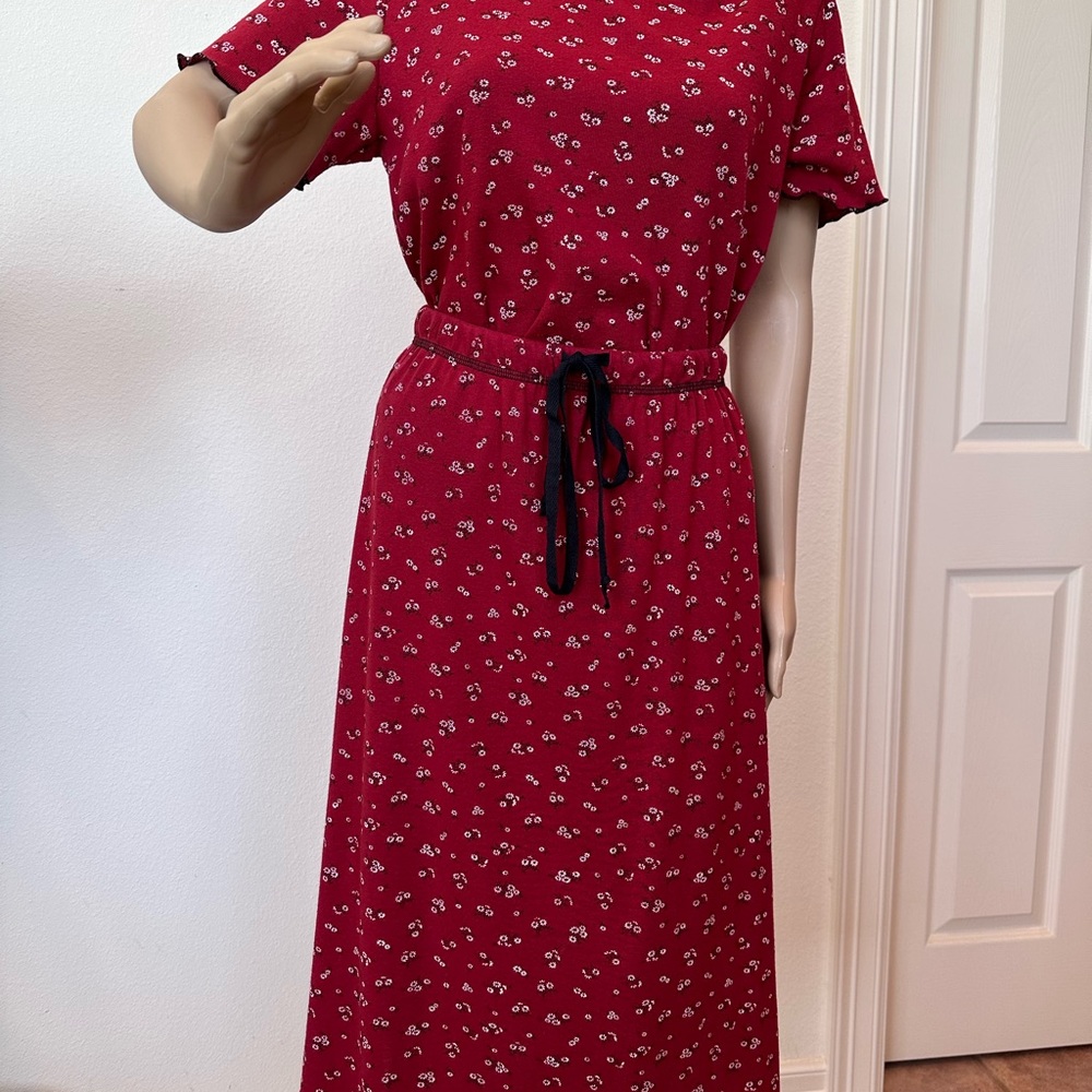 TWO PIECE COLDWATER CREEK SHORT SLEEVE TOP & DRAWSTRING SKIRT SMALL PETITE